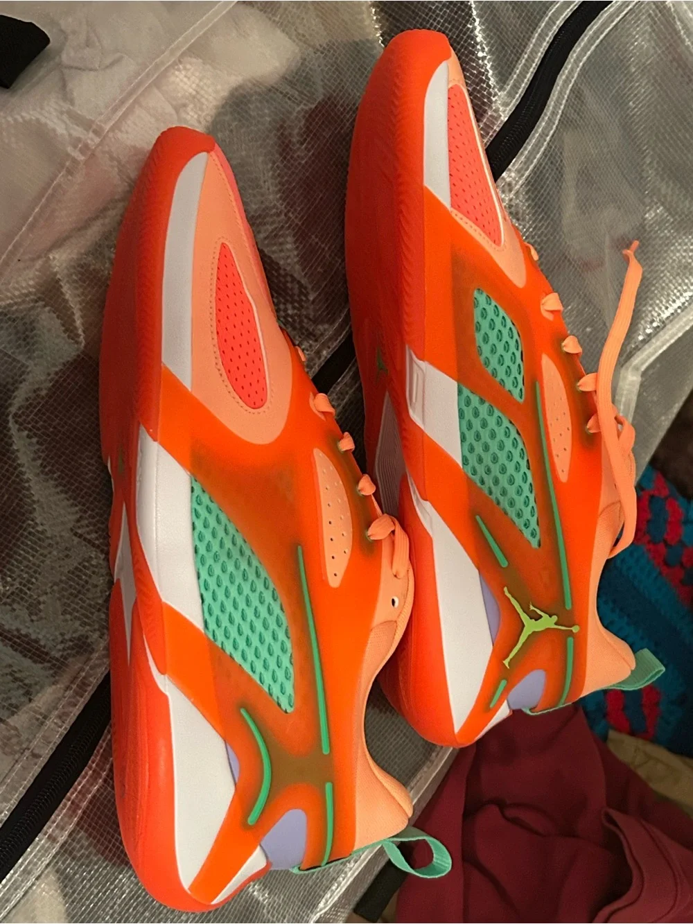 Jordan Orange & Coral Low-Top Athletic Sneakers
